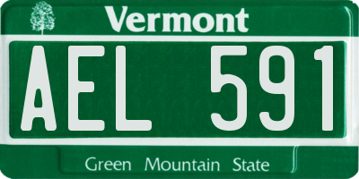 VT license plate AEL591