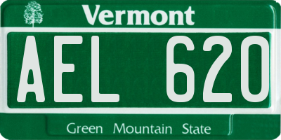 VT license plate AEL620