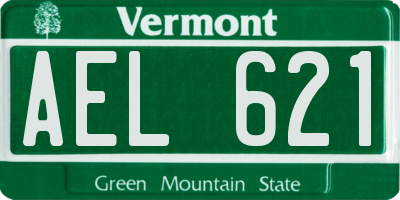 VT license plate AEL621