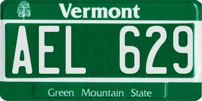 VT license plate AEL629
