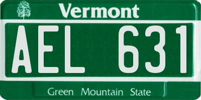 VT license plate AEL631