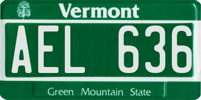 VT license plate AEL636