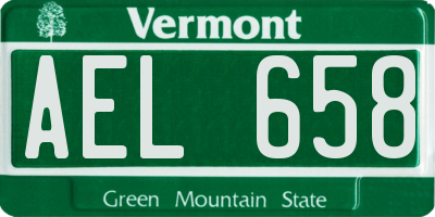 VT license plate AEL658