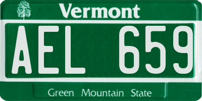 VT license plate AEL659
