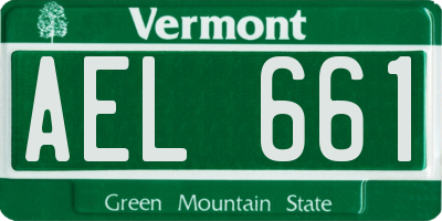 VT license plate AEL661