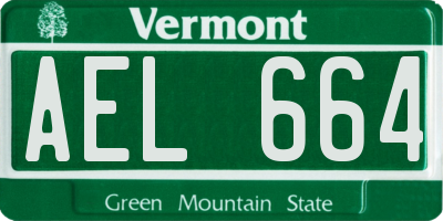 VT license plate AEL664