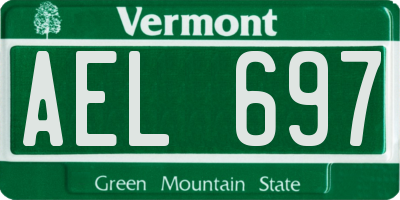 VT license plate AEL697