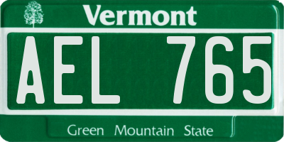 VT license plate AEL765