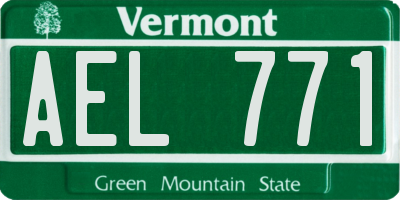 VT license plate AEL771