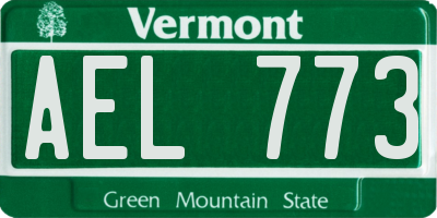 VT license plate AEL773