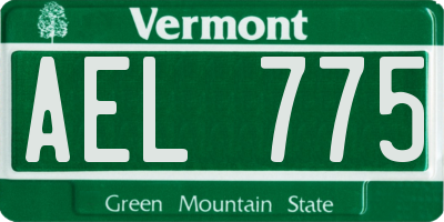 VT license plate AEL775