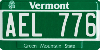 VT license plate AEL776