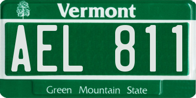 VT license plate AEL811