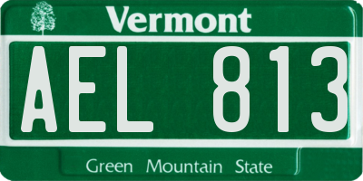 VT license plate AEL813
