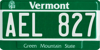 VT license plate AEL827