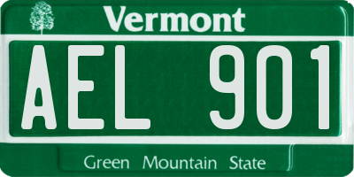 VT license plate AEL901