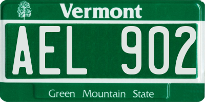 VT license plate AEL902