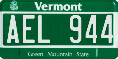 VT license plate AEL944