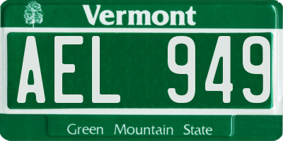 VT license plate AEL949