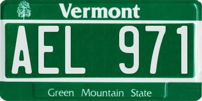 VT license plate AEL971