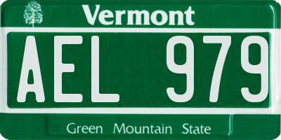 VT license plate AEL979