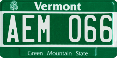 VT license plate AEM066