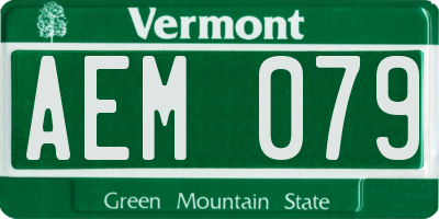 VT license plate AEM079