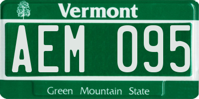VT license plate AEM095