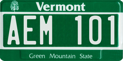 VT license plate AEM101