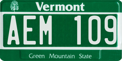 VT license plate AEM109