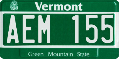 VT license plate AEM155