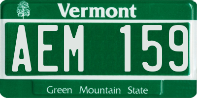 VT license plate AEM159