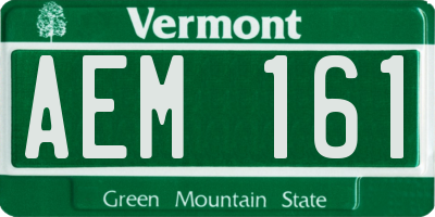 VT license plate AEM161