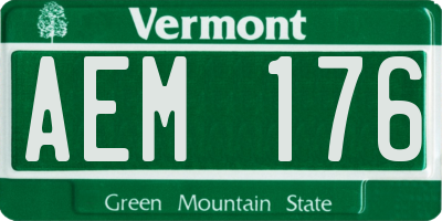 VT license plate AEM176