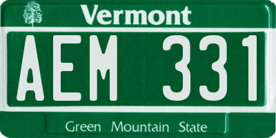 VT license plate AEM331