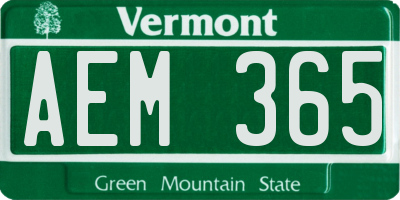 VT license plate AEM365