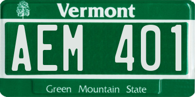 VT license plate AEM401