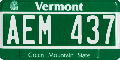 VT license plate AEM437
