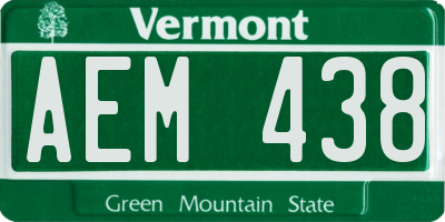 VT license plate AEM438