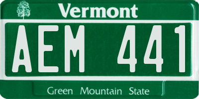 VT license plate AEM441
