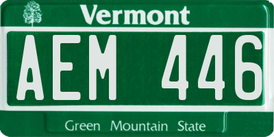 VT license plate AEM446