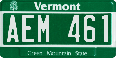 VT license plate AEM461