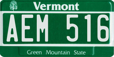 VT license plate AEM516