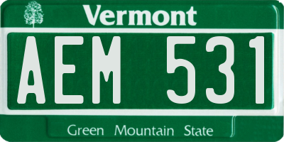 VT license plate AEM531