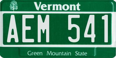 VT license plate AEM541