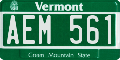 VT license plate AEM561