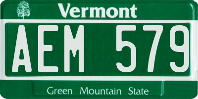 VT license plate AEM579