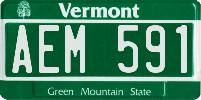 VT license plate AEM591