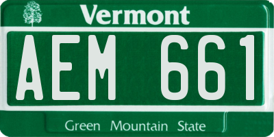VT license plate AEM661