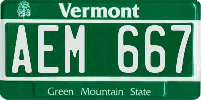 VT license plate AEM667